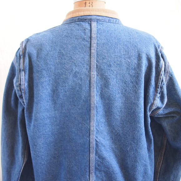 vtg 90s RALPH LAUREN Polo Jeans Co Blue Denim Jacket Corduroy Collar Mens L EUC - Picture 6 of 11